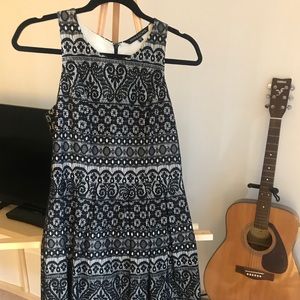 Kaya & Sloane black and white lace dress